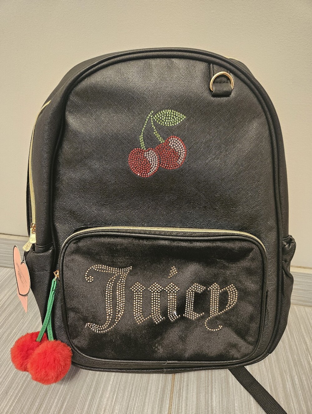 NEW Juicy Couture Rhinestone Zippered Backpack